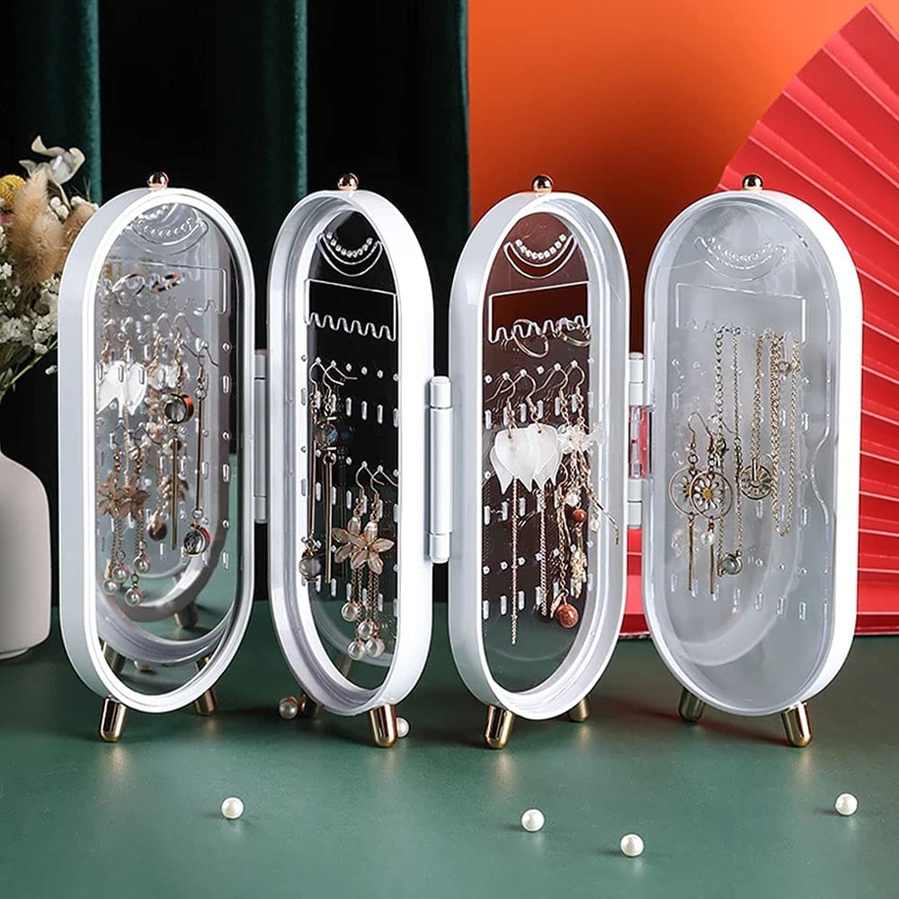 Foldable Jewelery Box Organizer with Mirror