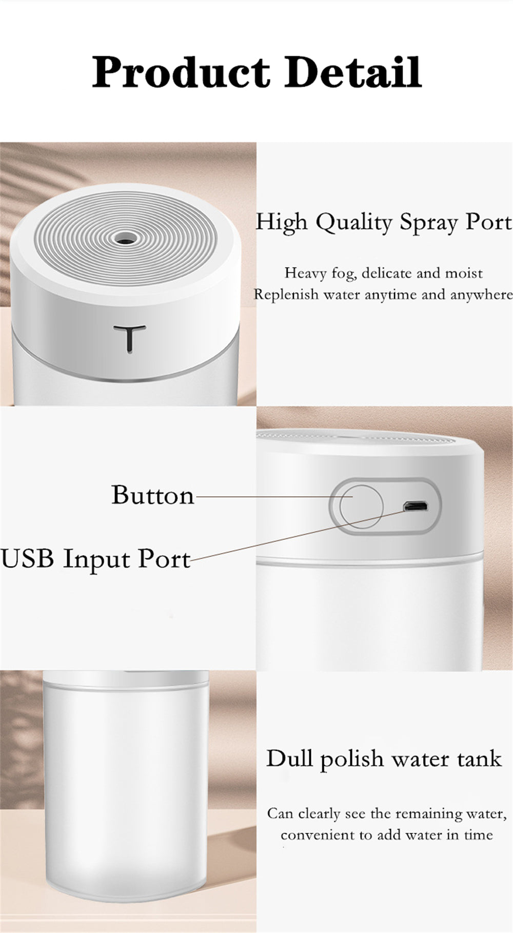 Portable USB Mini Humidifier & Diffuser