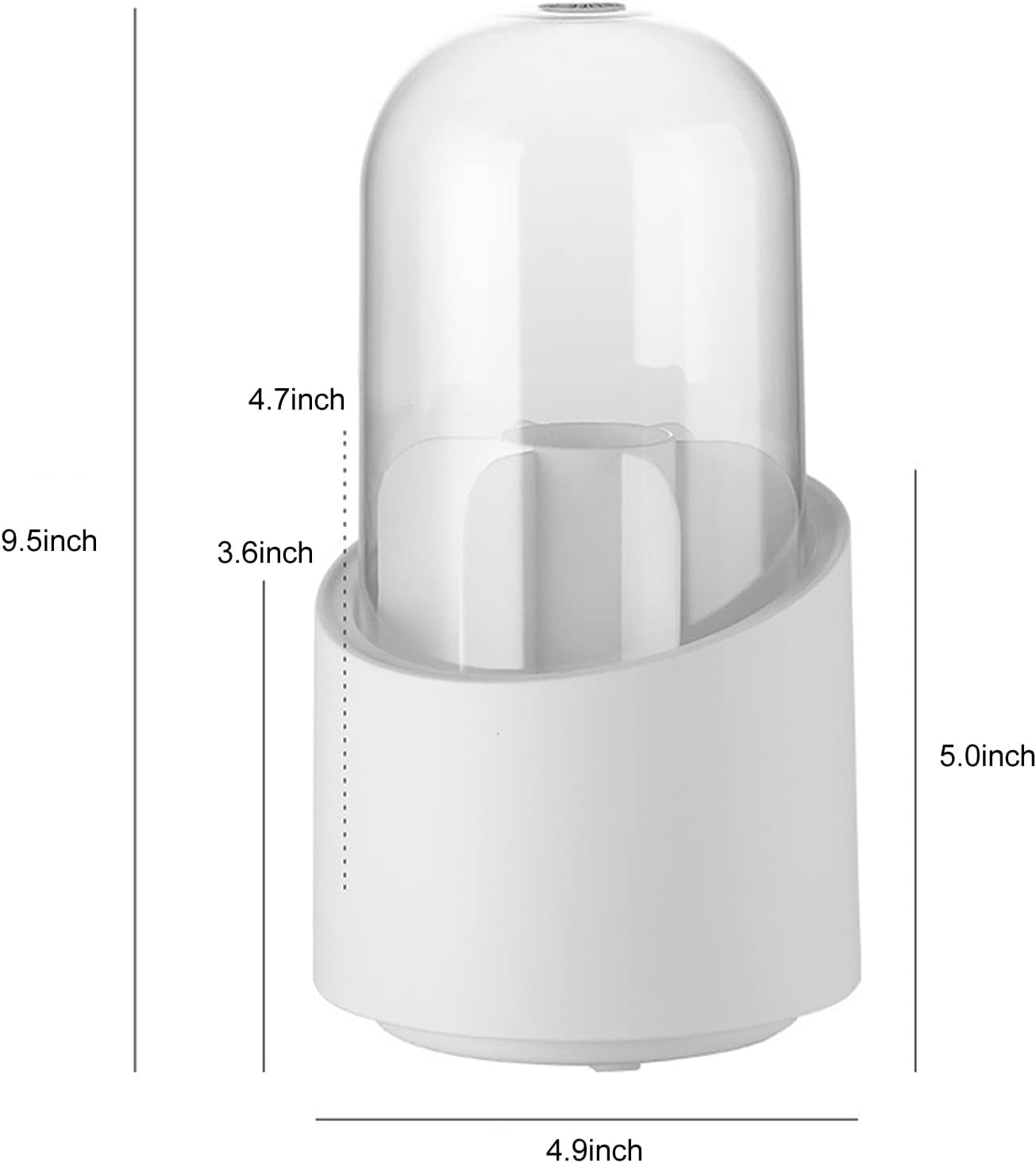 360° Rotating Makeup Organizer | Cosmetic Storage Box for Brushes