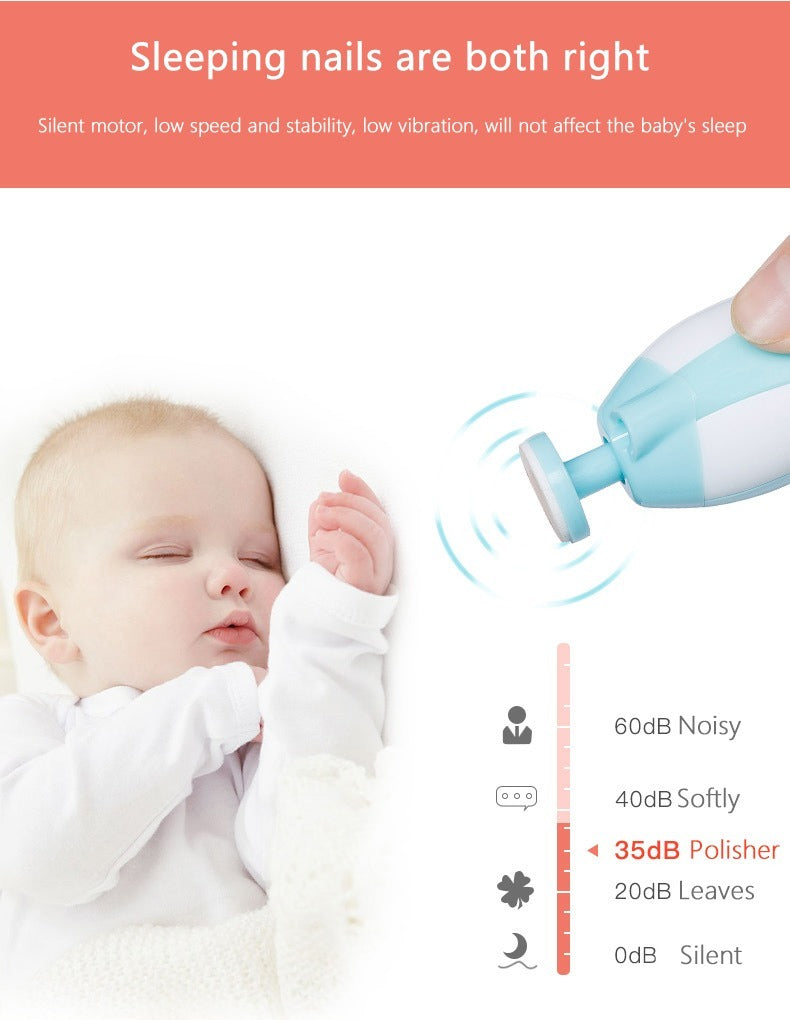 Electric Baby Nail Trimmer Set (Random Color)