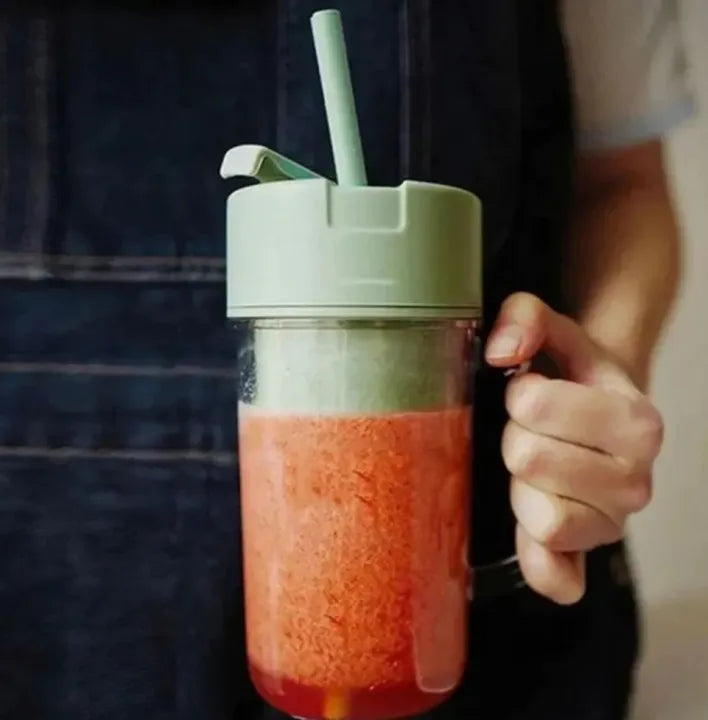 Portable Mini Juicer Blender with Built-In Straw