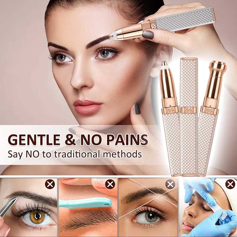 2-in-1 Eyebrow Trimmer & Facial Hair Shaver