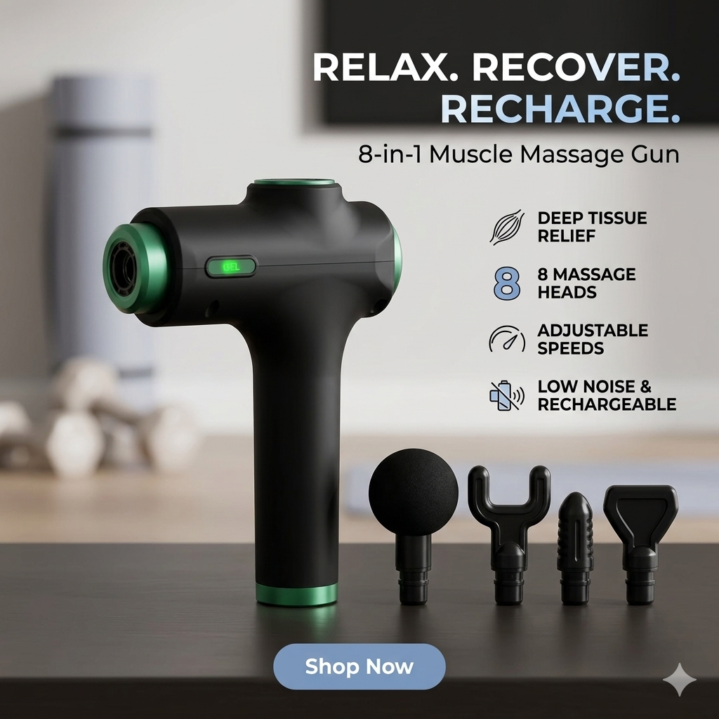 8 in 1 Multifunction Muscle Massage Gun