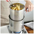 Stainless Steel Deep Fryer Pot with Strainer Kitchen Frying Pot